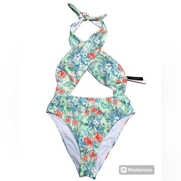 Victoria’s Secret One-Piece Wrap Halter Swimsuit - Picture 1 of 11